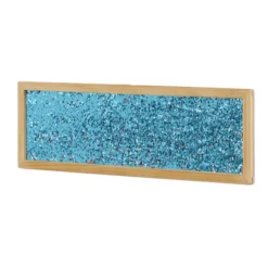 Veggpanel m. pailletter - Aqua/Pink, 1 stk